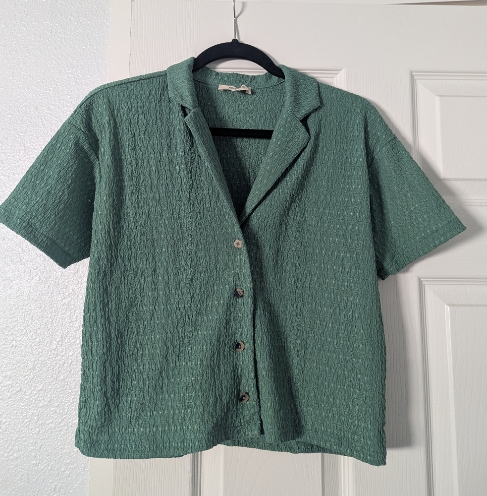 Madewell Textured Green Top